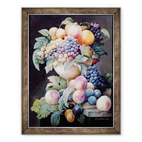 Tablou inramat - Pierre-Joseph Redouté - Fructe, 70 x 90 cm - - Roveli
