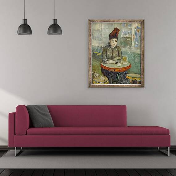 Tablou inramat - Vincent van Gogh - Femeie in Cafe Tambourin, 50 x 60 cm - 2- Roveli