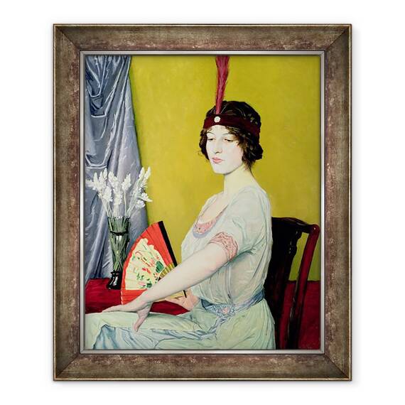 Tablou inramat - William Strang - Fanul Japonez, 50 x 60 cm - - Roveli