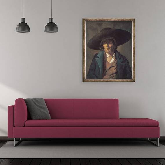 Tablou inramat - Theodore Gericault - Portret De Barbat, Vendean, 50 x 60 cm - 2- Roveli