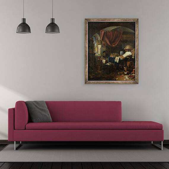 Tablou inramat - Thomas Wyck - Laboratorul Alchimistului, 50 x 60 cm - 2- Roveli