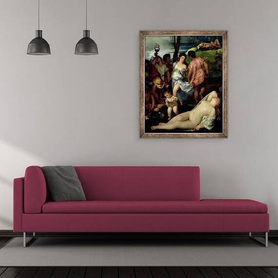 Tablou inramat - Titian - Andrienii II, 50 x 60 cm - 2- Roveli