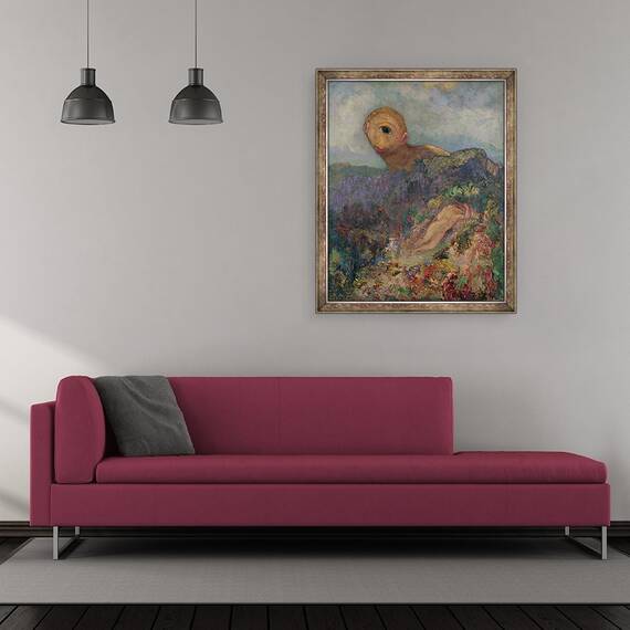 Tablou inramat - Odilon Redon - Ciclopul, 50 x 60 cm - 2- Roveli