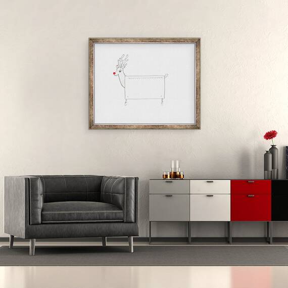 Tablou inramat - Lincoln Seligman - Rudolf radiatorul cu nasul rosu, 50 x 60 cm - 2- Roveli