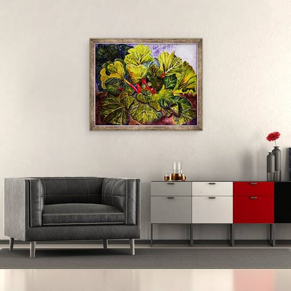 Tablou inramat - jocasta shakespeare - rhubarb, 50 x 60 cm - 2- Roveli