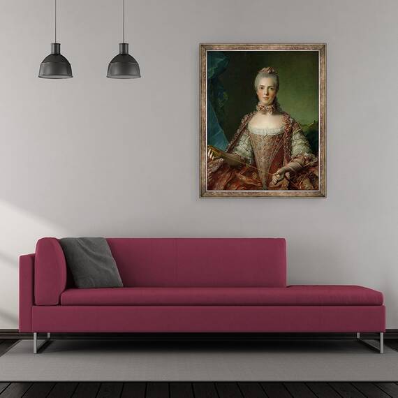 Tablou inramat - Jean-Marc Nattier - Portretul Marie Adelaide 1759-1802 1756, 50 x 60 cm - 2- Roveli