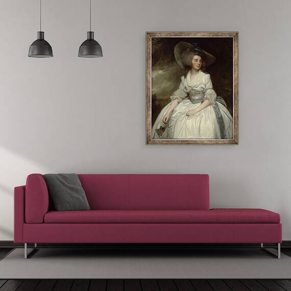 Tablou inramat - George Romney - Dna Francis Russell, 50 x 60 cm - 2- Roveli