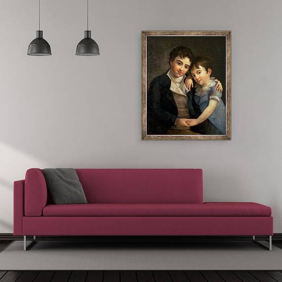 Tablou inramat - Hans Hansen - Portretul lui Karl Thomas 1784-1858 si Franz Xaver 1791-1844, 50 x 60 cm - 2- Roveli