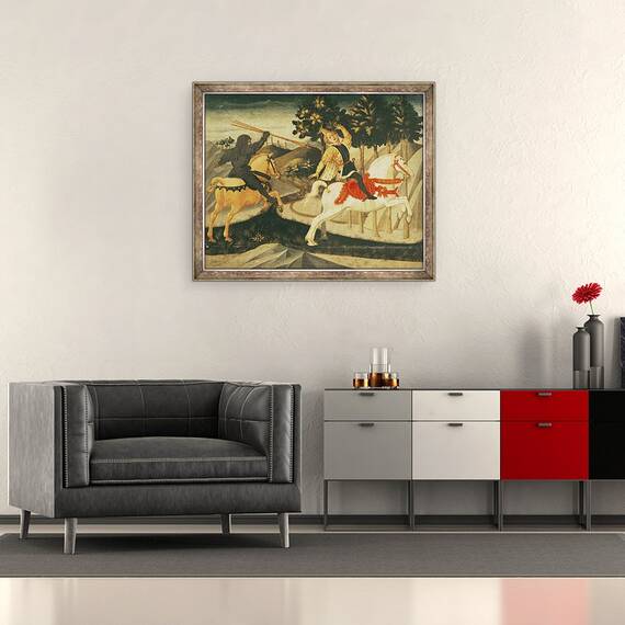 Tablou inramat - Francesco di Stefano Pesellino - Moartea lui Absalom, 50 x 60 cm - 2- Roveli