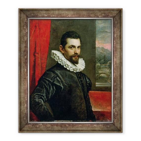 Tablou inramat - Domenico Robusti Tintoretto - Portret De Francesco Bassano 1549-92, 50 x 60 cm - - Roveli