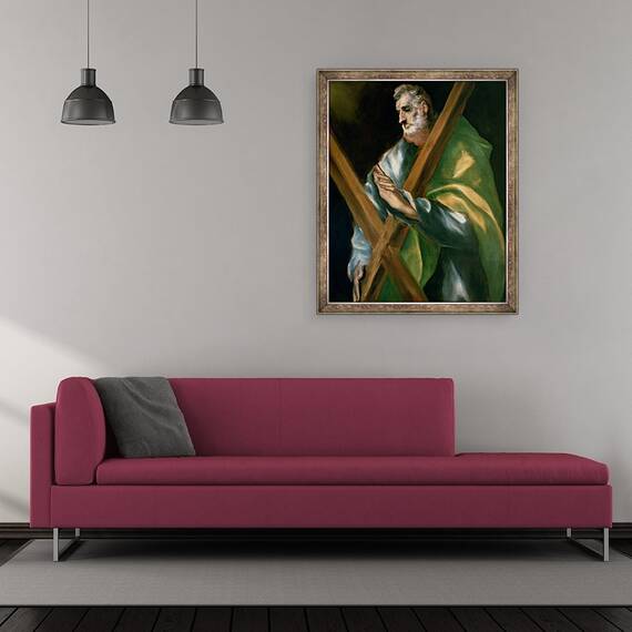 Tablou inramat - El Greco - St. Andrew, 50 x 60 cm - 2- Roveli