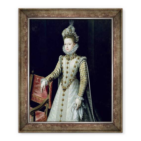 Tablou inramat - Alonso Sanchez Coello - Infanta Isabel Clara Eugenie 1566-1633 1579, 50 x 60 cm - - Roveli