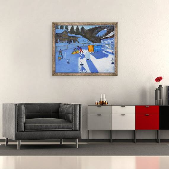 Tablou inramat - Andrew Macara - patinoar pentru copii, Clusaz, 2014, 50 x 60 cm - 2- Roveli