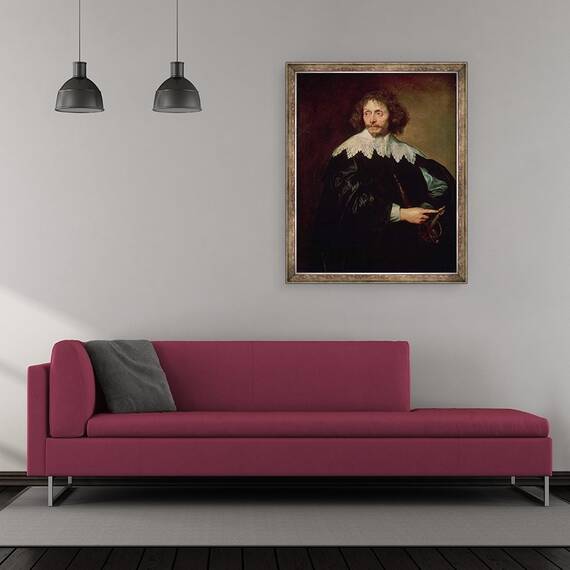 Tablou inramat - Anthony van Dyck - Portretul lui Sir Thomas Chaloner 1595-1661 1620, 50 x 60 cm - 2- Roveli