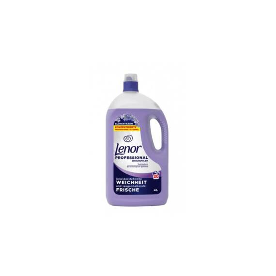 Balsam de rufe Lenor Professional Purple Bloom concentrat, 4 l, 200 spalari, parfum floral delicat, catifelare si prospetime de lunga durata, previne uzura si scamosarea, haine usor de calcat, pentru uz casnic si profesional - - Roveli