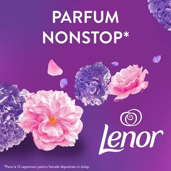 Perle parfumate pentru rufe Lenor Floral Bouquet, 270 g, parfum nonstop pana la 12 saptamani, note florale delicate, pentru toate tipurile de tesaturi - 3- Roveli