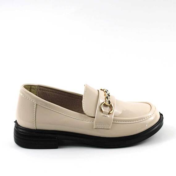 Mocasini de dama , comozi si usori , cu accesoriu auriu D4-1-BEIGE, Culoare (12): Bej, Marime (12): 36* - 3- Roveli