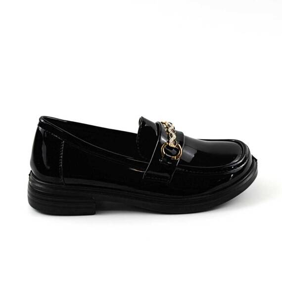 Mocasini de dama , comozi si usori , cu accesoriu auriu D4-1-BLACK, Culoare (12): Negru, Marime (12): 39* - 3- Roveli