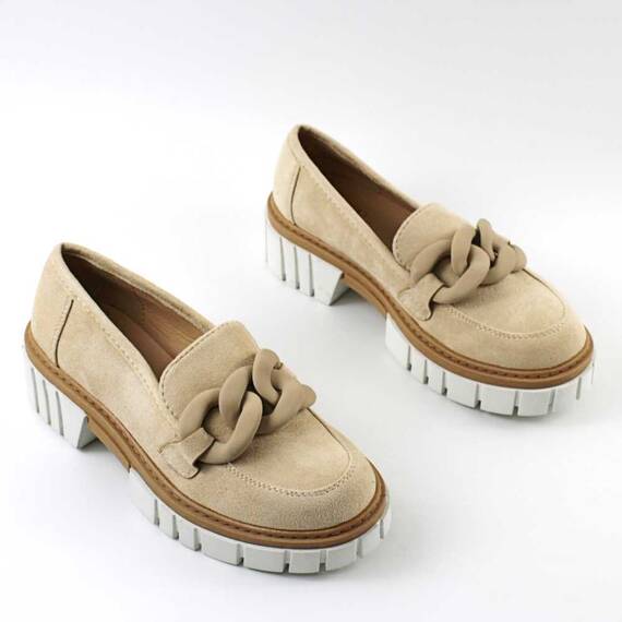 Pantofi dama , cu talpa voluminoasa , accesorizati A10325-BEIGE, Culoare (12): Bej, Marime (12): 37 - 2- Roveli