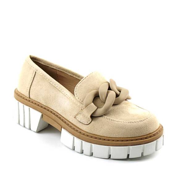 Pantofi dama , cu talpa voluminoasa , accesorizati A10325-BEIGE, Culoare (12): Bej, Marime (12): 39 - - Roveli