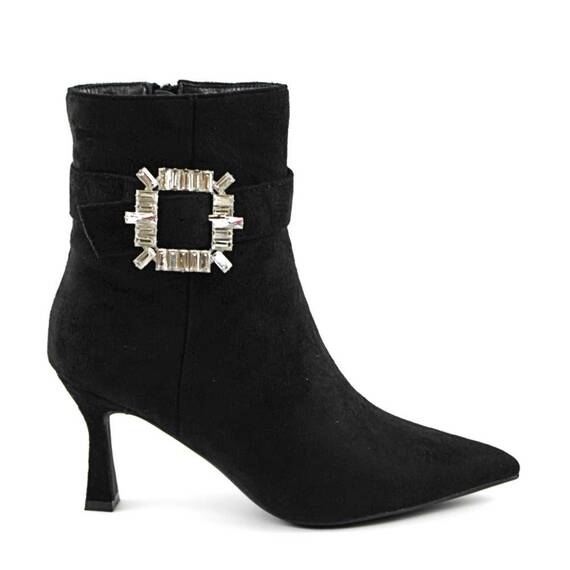 Botine elegante de dama , cu catarama decorativa 508-BLACK, Culoare (12): Negru, Marime (12): 35* - 3- Roveli