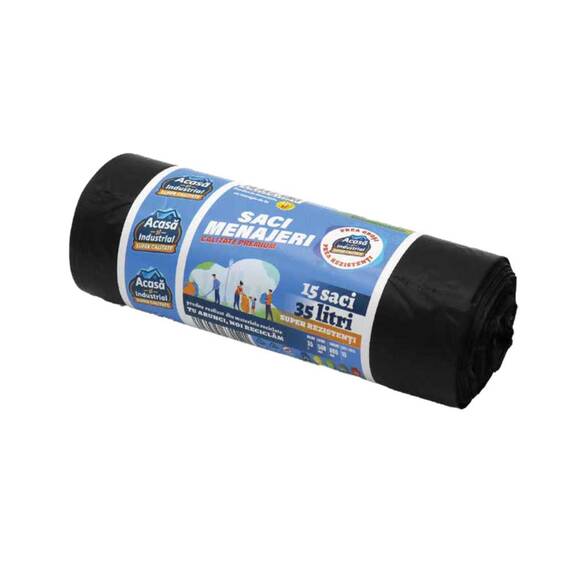Saci negri menajeri 35 litri - - Roveli