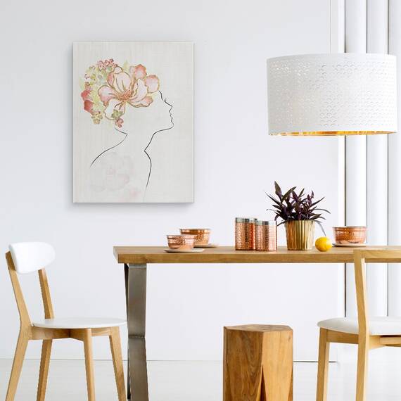 Tablou canvas - Abstract, Barbat, Femeie, Flori, Pictura, Marime: 60 x 80 cm - 4- Roveli