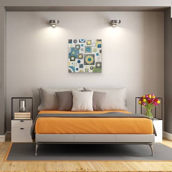 Tablou Canvas - In centrul atentiei, Geometrie, Cerc, Patrat, Marime: 60 x 60 cm - 3- Roveli