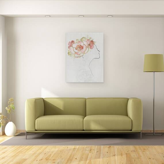 Tablou canvas - Barbat, Femeie, Abstract, Flori, Pictura, Marime: 50 x 70 cm - 2- Roveli