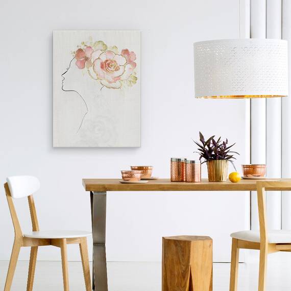 Tablou canvas - Barbat, Femeie, Abstract, Flori, Pictura, Marime: 60 x 80 cm - 4- Roveli