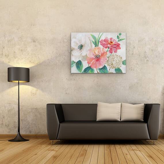 Tablou canvas - Flori, Buchet Colorat, Pictura, Marime: 50 x 70 cm - 2- Roveli