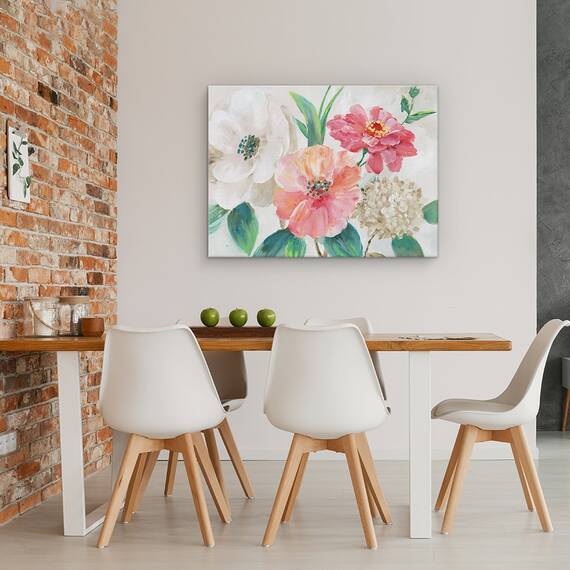 Tablou canvas - Flori, Buchet Colorat, Pictura, Marime: 60 x 80 cm - 4- Roveli