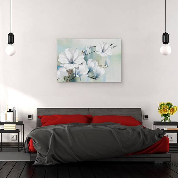 Tablou Canvas - Flori, Magnolia, Primavara, Pictura, Marime: 60 x 90 cm - 3- Roveli