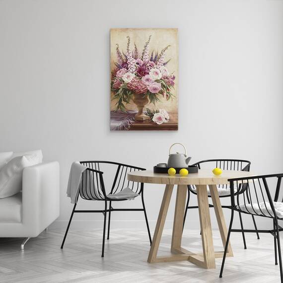 Tablou Canvas - Flori, Natura Vie, Violet, Roz, Marime: 40 x 60 cm - 4- Roveli