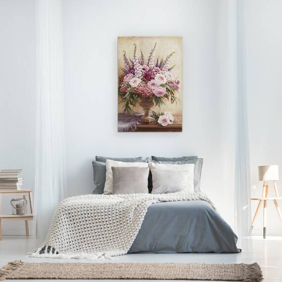 Tablou Canvas - Flori, Natura Vie, Violet, Roz, Marime: 60 x 90 cm - 3- Roveli