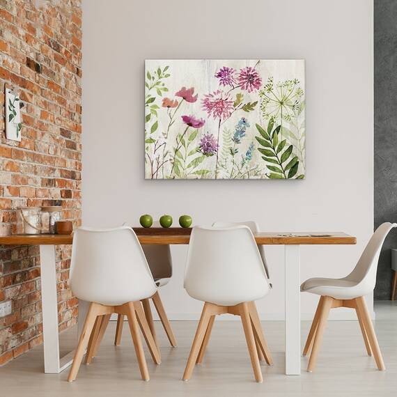 Tablou canvas - Flori, Pictura, Violet, Alb, Roz, Albastru, Marime: 60 x 80 cm - 4- Roveli