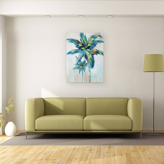 Tablou canvas - Natura, Palmier, Modern, Colorat, Pictura, Marime: 50 x 70 cm - 2- Roveli