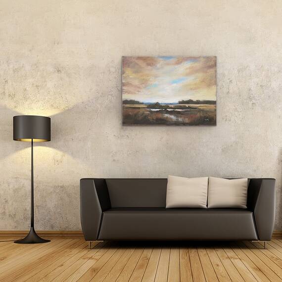 Tablou canvas - Natura, Peisaj, Apus De Soare, Pictura, Marime: 50 x 70 cm - 2- Roveli