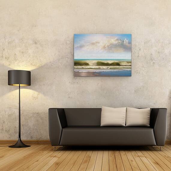 Tablou canvas - Natura, Peisaj, Mare, Valuri, Pictura, Marime: 60 x 80 cm - 2- Roveli