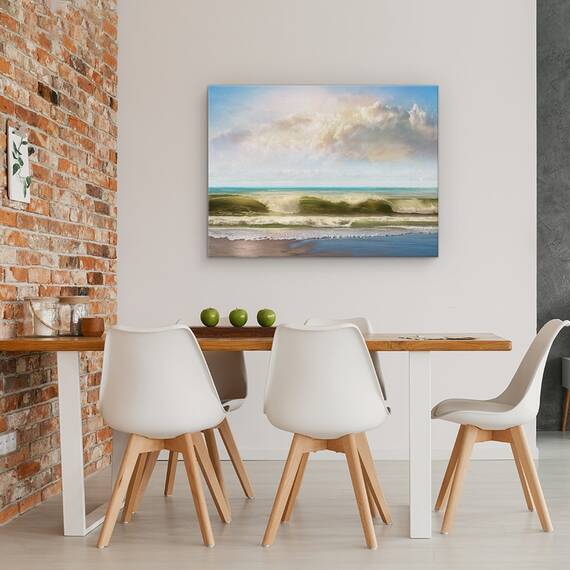 Tablou canvas - Natura, Peisaj, Mare, Valuri, Pictura, Marime: 60 x 80 cm - 4- Roveli