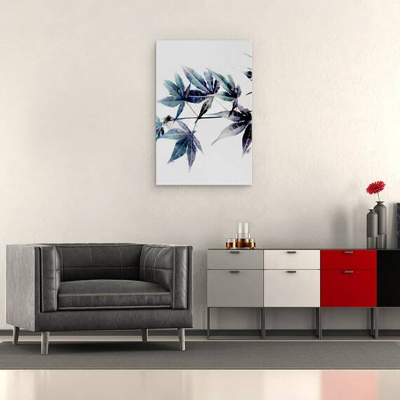 Tablou Canvas - Natura, Planta, Artar Albastru, Pictura II, Marime: 40 x 60 cm - 2- Roveli