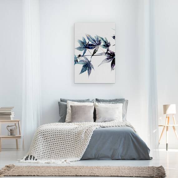 Tablou Canvas - Natura, Planta, Artar Albastru, Pictura II, Marime: 60 x 90 cm - 3- Roveli