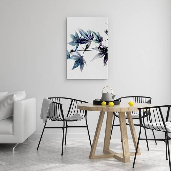 Tablou Canvas - Natura, Planta, Artar Albastru, Pictura II, Marime: 60 x 90 cm - 4- Roveli