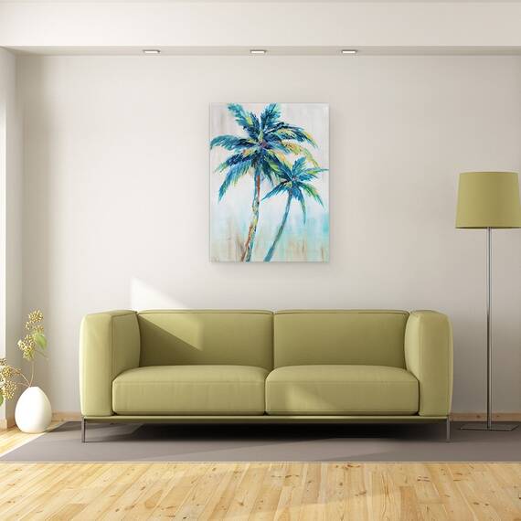 Tablou canvas - Natura, Planta, Palmier, Modern, Colorat, Pictura, Marime: 50 x 70 cm - 2- Roveli