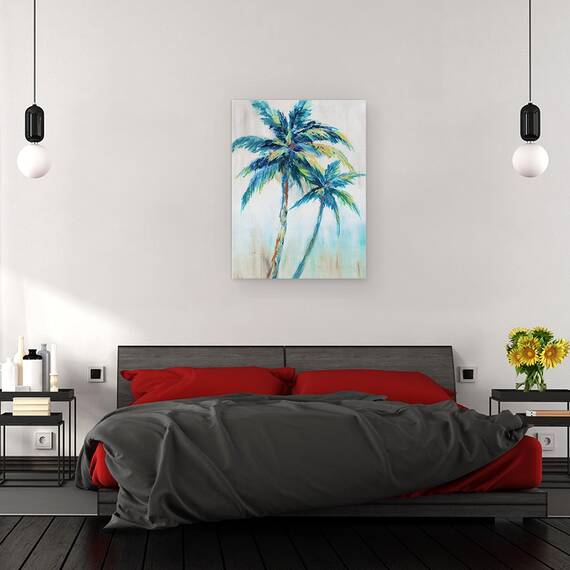 Tablou canvas - Natura, Planta, Palmier, Modern, Colorat, Pictura, Marime: 50 x 70 cm - 3- Roveli