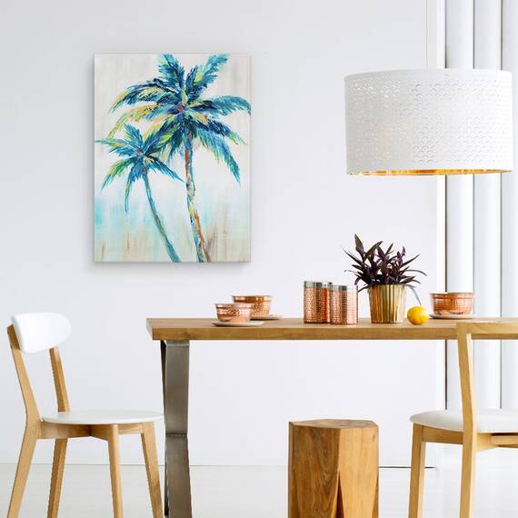 Tablou canvas - Natura, Planta, Palmier, Modern, Colorat, Pictura, Marime: 50 x 70 cm - 4- Roveli
