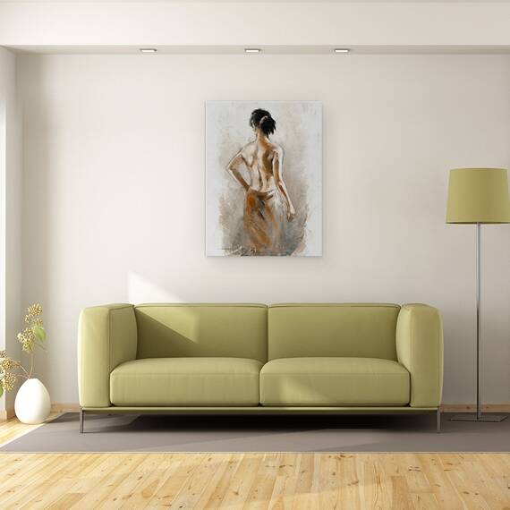 Tablou canvas - Oameni, Femeie, Baie, Pictura, Marime: 60 x 80 cm - 2- Roveli