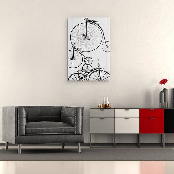 Tablou Canvas - Obiecte, Vehicul, Bicicleta, Retro, Marime: 60 x 90 cm - 2- Roveli