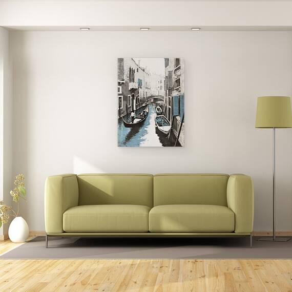 Tablou canvas - Oras, Venetia, Gondole, Pictura, Marime: 60 x 80 cm - 2- Roveli