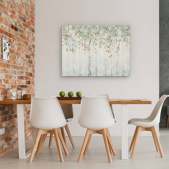 Tablou Canvas - Padurea de vis I, Copaci, Frunze, Alb, Marime: 50 x 70 cm - 4- Roveli